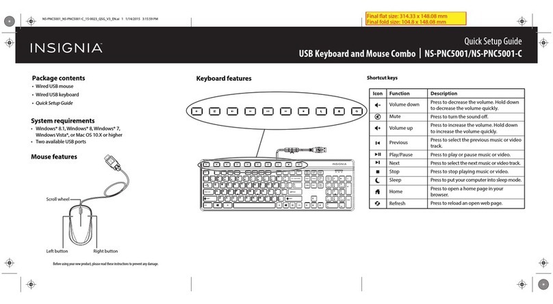 Insignia NS-PNC5001 Quick setup guide