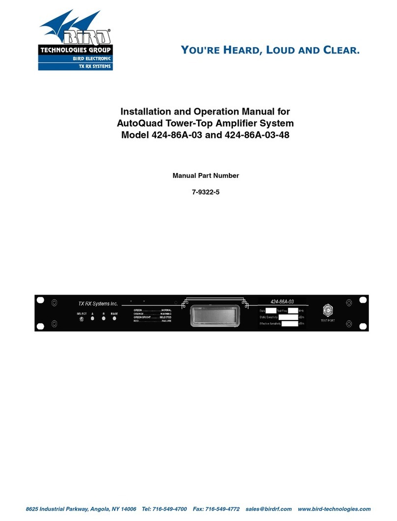 BIRD 424-86A-03 Installation and operation manual