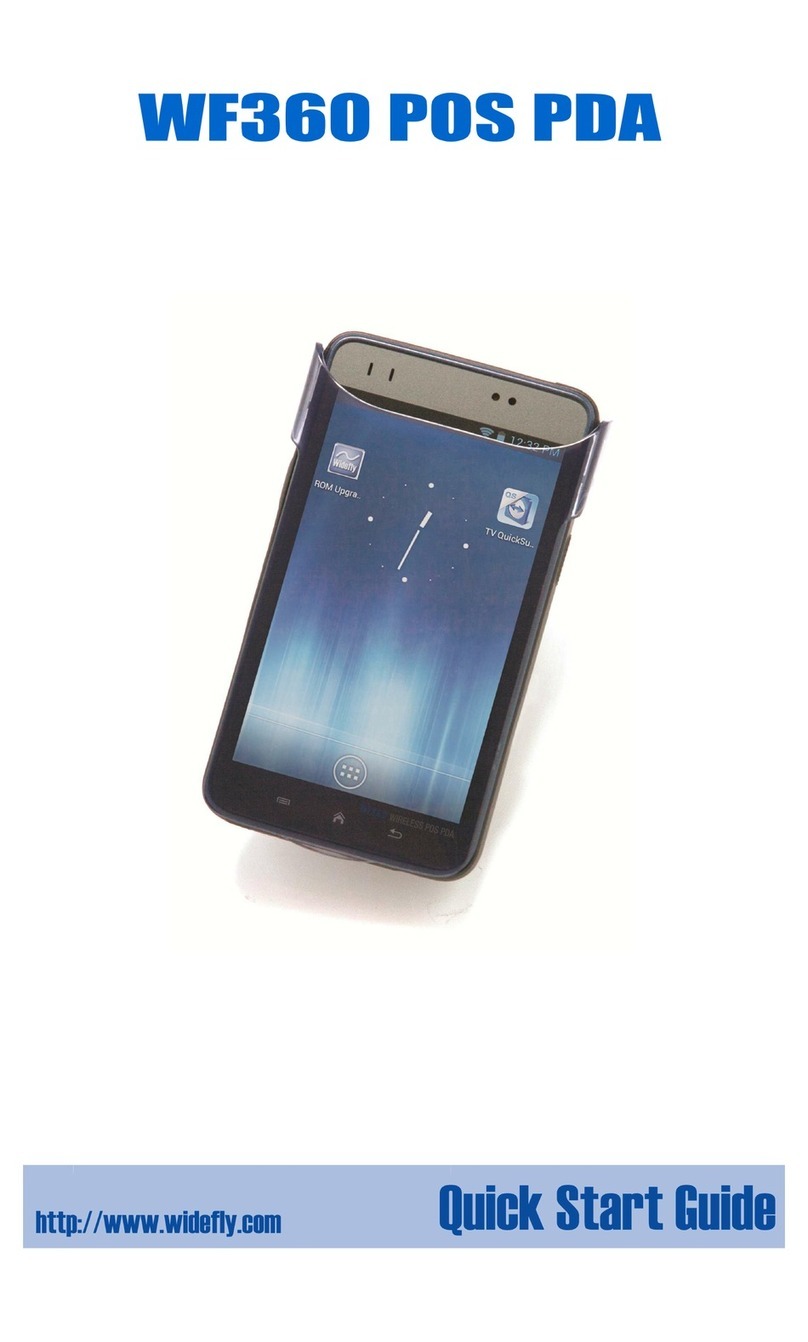 WideFly WF360 POS PDA quick start guide