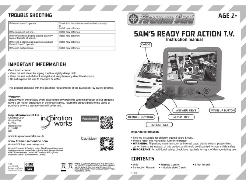 Fireman Sam ACTION T.V instruction manual Fireman Sam ACTION T.V instruction manual
