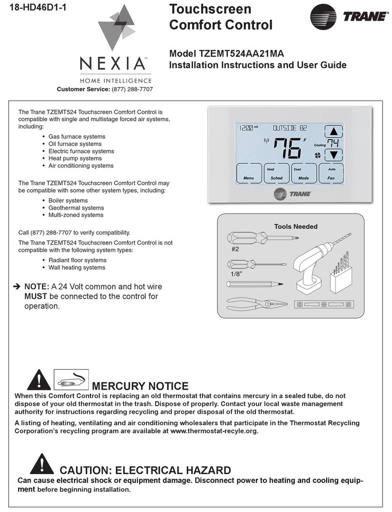 Trane TZEMT524AA21MA Installation instructions and user guide
