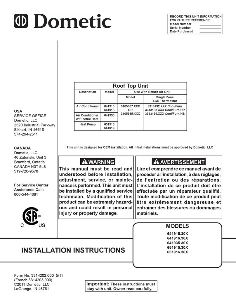 Dometic 641915.30X User manual