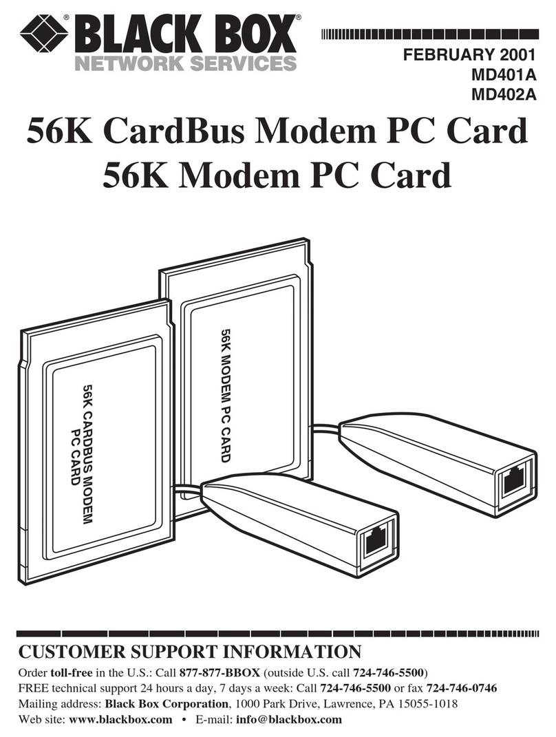 Black Box MD401A User manual Black Box MD401A User manual