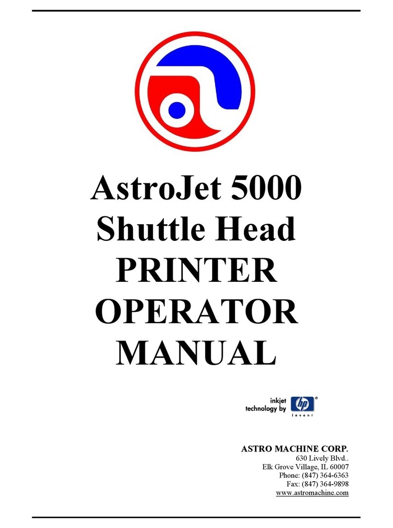 Astro Machine AstroJet 5000 User manual