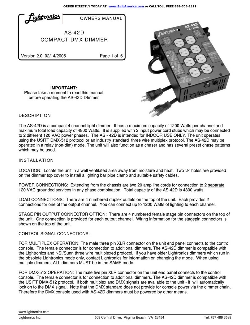Lightronics AS-42D User manual