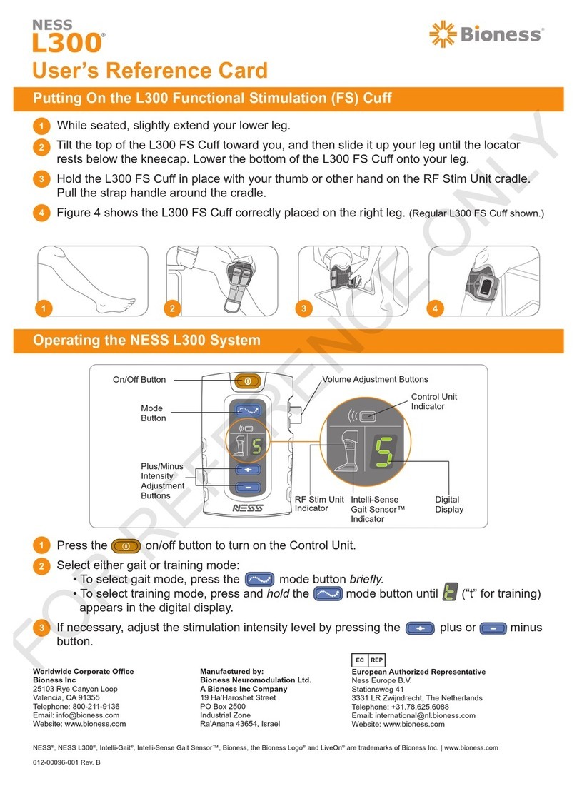 Bioness NESS L300 Product information sheet