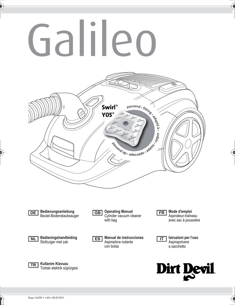 Dirt Devil Galileo operating manual