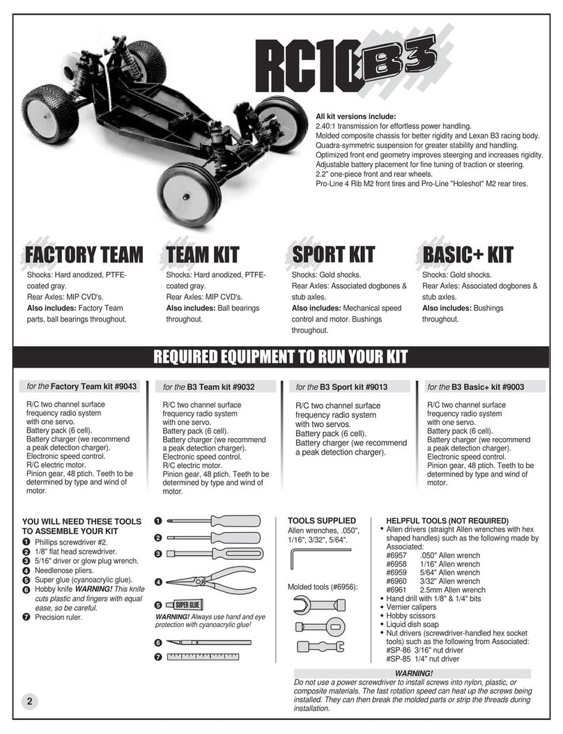 Team Assocciated RC10 B3 Factory Team Installation instructions Team Assocciated RC10 B3 Factory Team Installation instructions