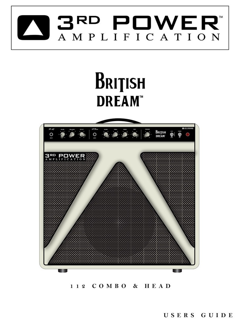 3rd Power BRITISH DREAM 112 COMBO & HEAD user guide