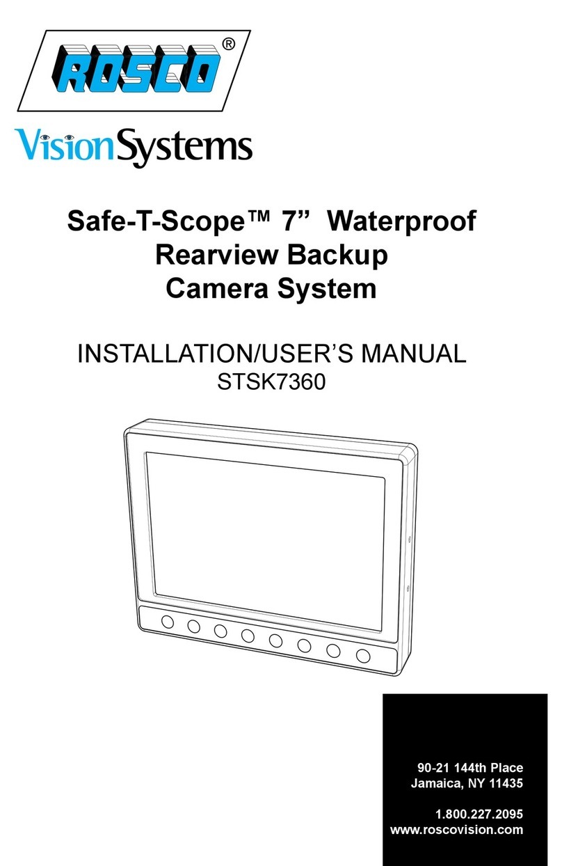 Rosco Safe-T-Scope 7" Waterproof Monitor Installation & user manual