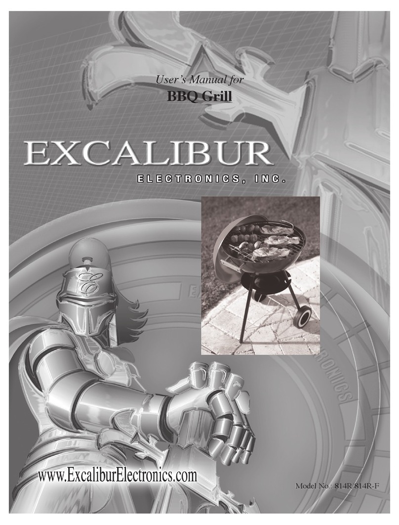 Excalibur BBQ Grill user manual