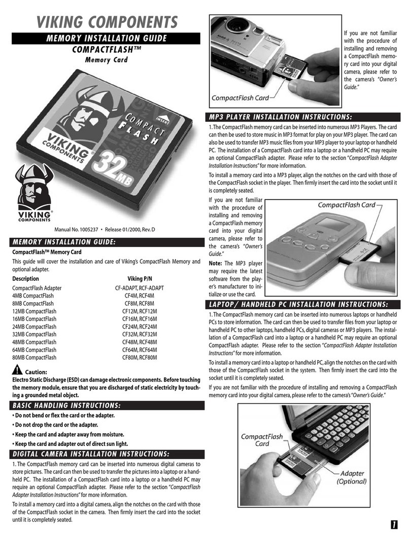 Viking Components COMPACTFLASH installation guide