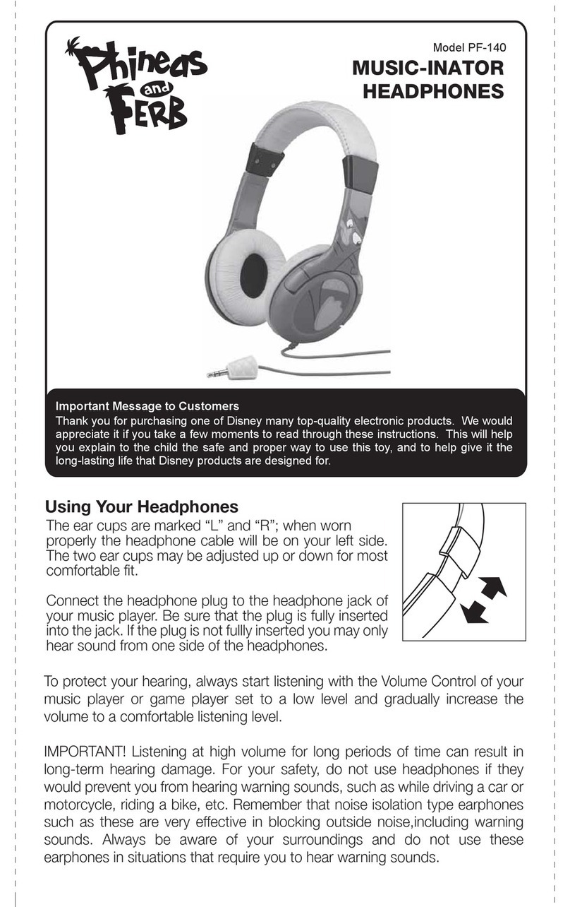 eKids Phineds and Ferb PF-140 user manual