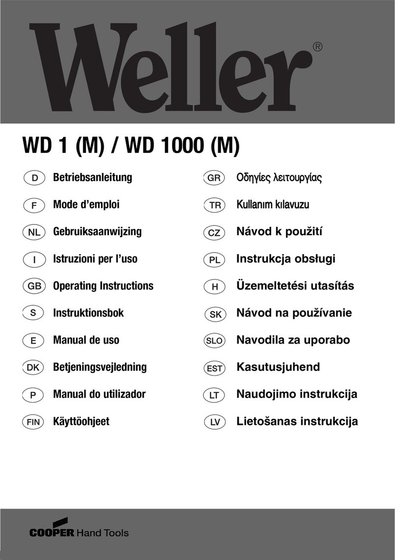Weller WD 1000 User manual