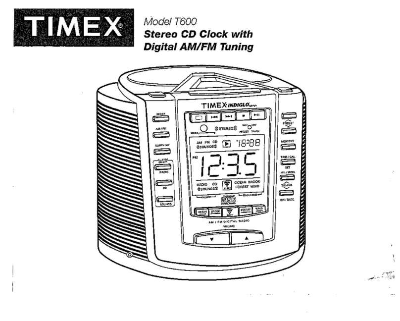 Timex T600 User manual