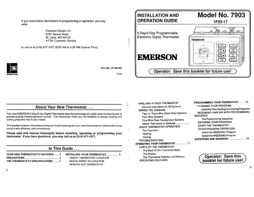 Emerson 7903 Installation and operation guide Emerson 7903 Installation and operation guide