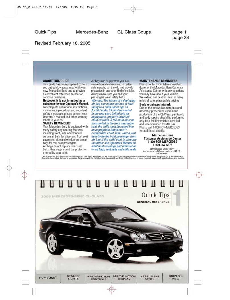 Mercedes-Benz CL Class Coupe Assembly instructions