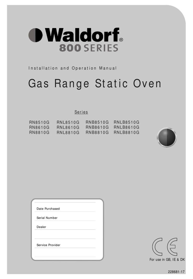 Waldorf RNL8510G Installation and operation manual