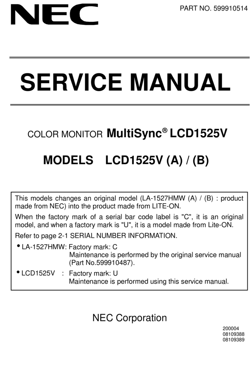 NEC NEC MultiSync LCD1525V  LCD1525V LCD1525V User manual