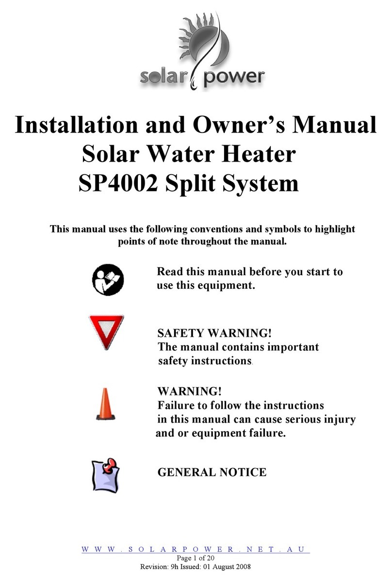 SolarPower SP4002 Installation and owner's manual SolarPower SP4002 Installation and owner's manual