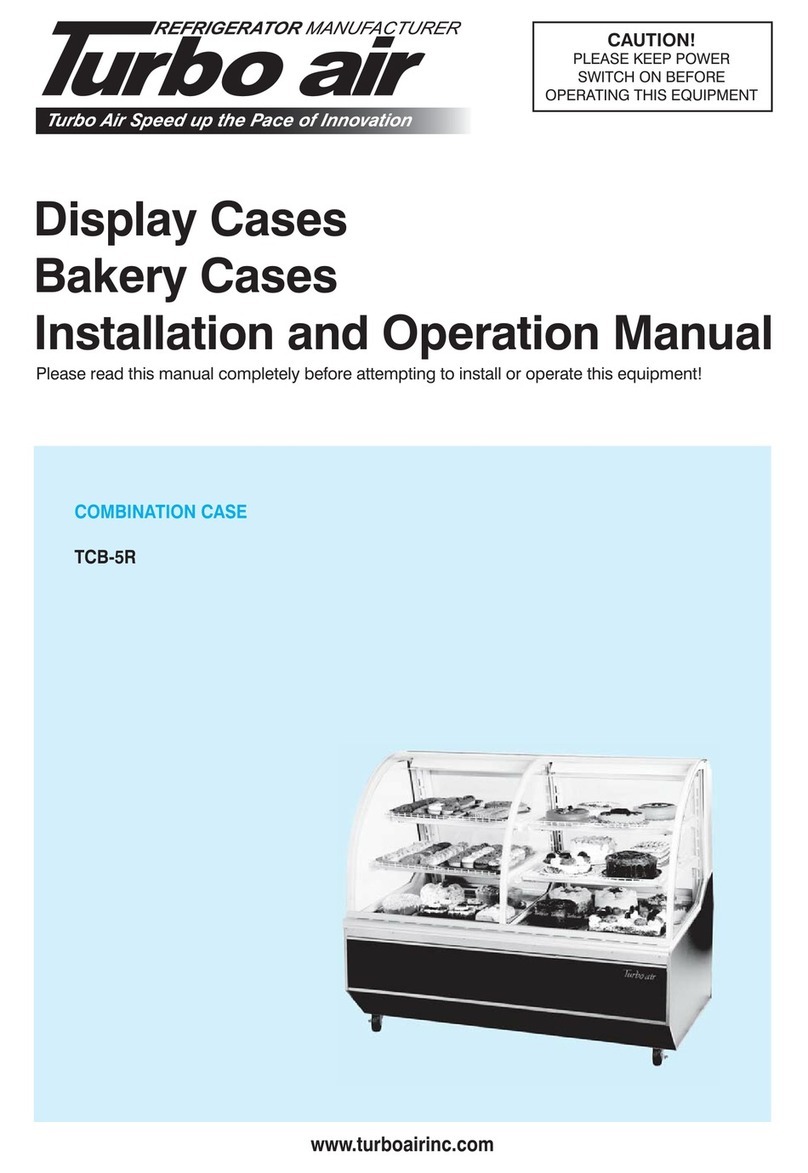 Turboair TCB-5R Installation and operation manual