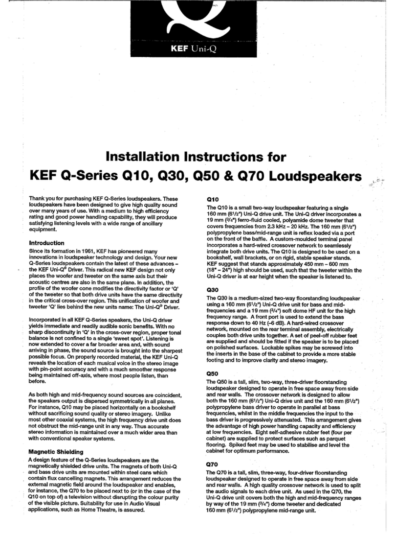 KEF Q10 User manual