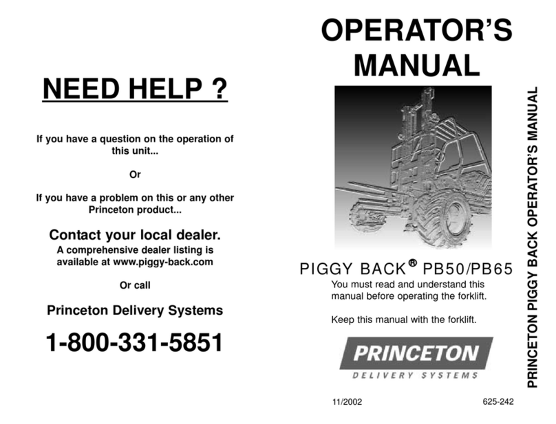 Princeton PIGGY BACK PB50 Operator's manual