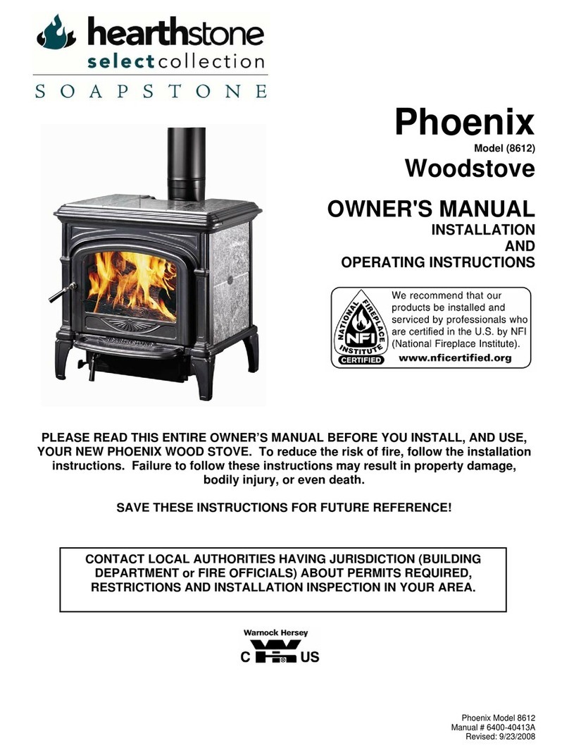 HearthStone Phoenix 8612 owner's manual