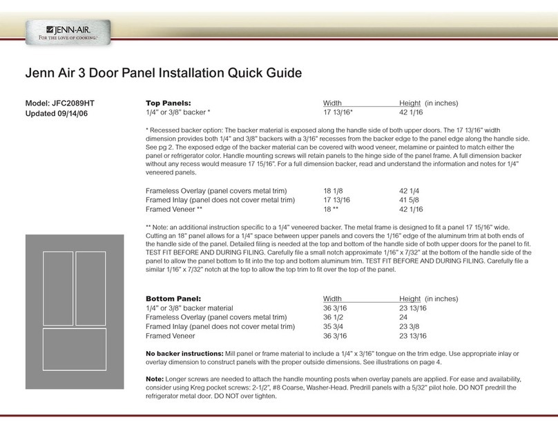 Jenn-Air JFC2089HT Installation quick guide