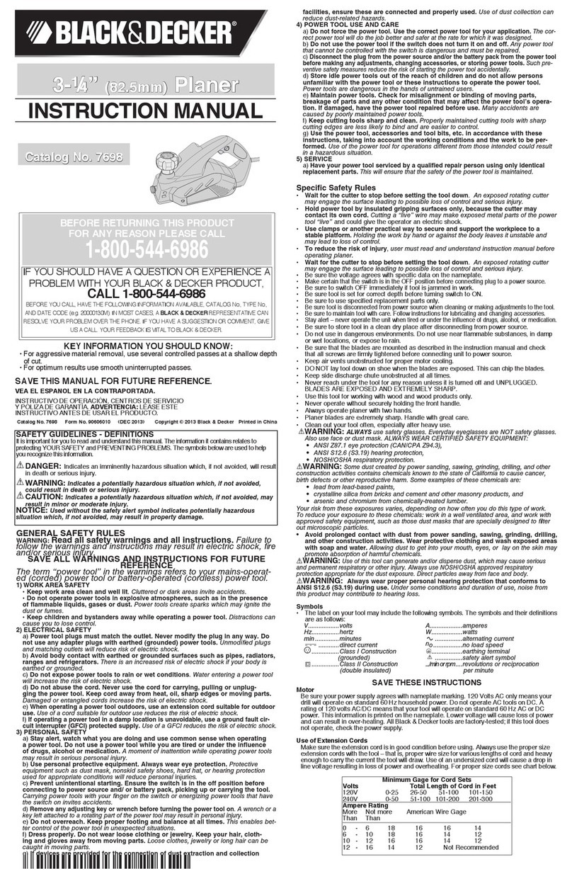 Black & Decker 7698 instruction manual