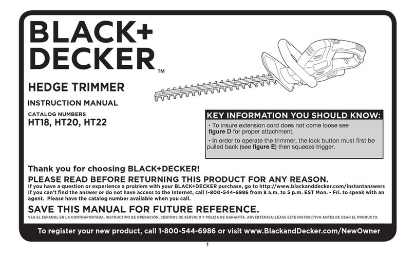 Black & Decker HT18 instruction manual
