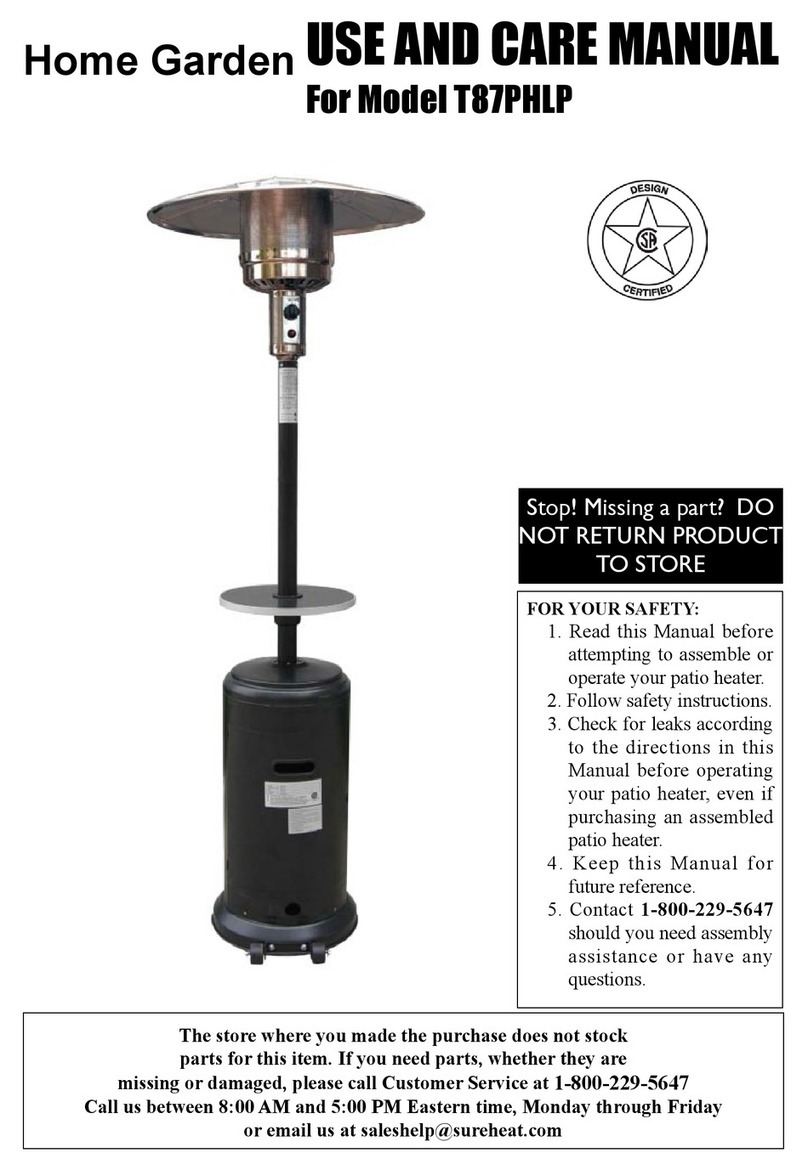 Sure Heat T87PHLP use and care manual