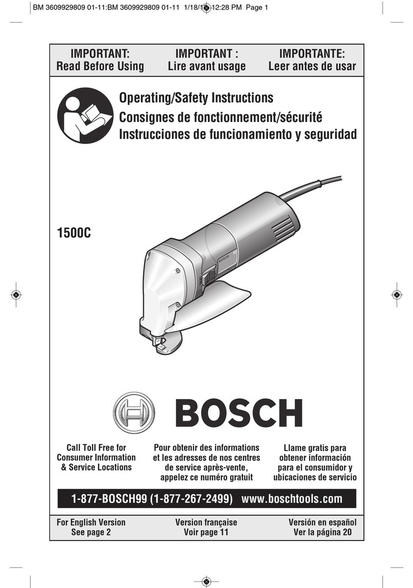 Bosch 1500C Operating/safety instructions