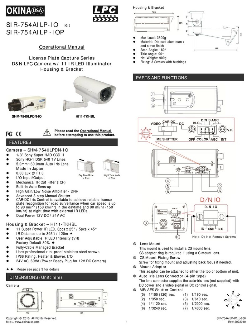 Okina SIR-754AILP-IO Operational manual