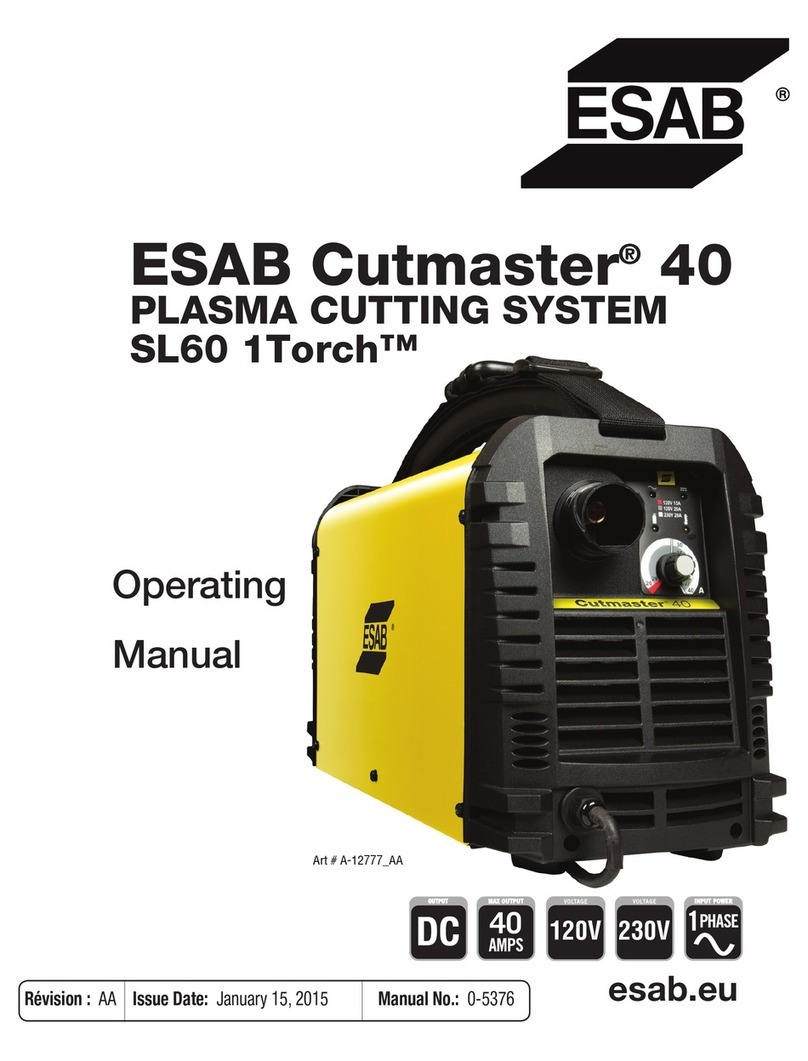 ESAB Cutmaster 40 SL60 1Torch operating manual