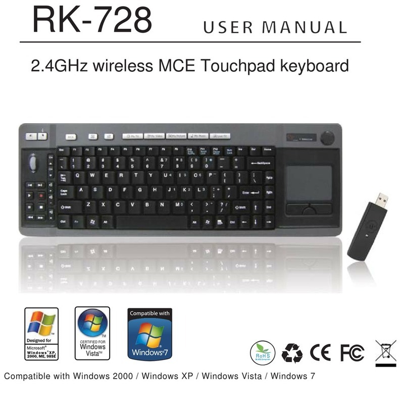 Ergoguys RK-728 keyboard User manual user makeyb