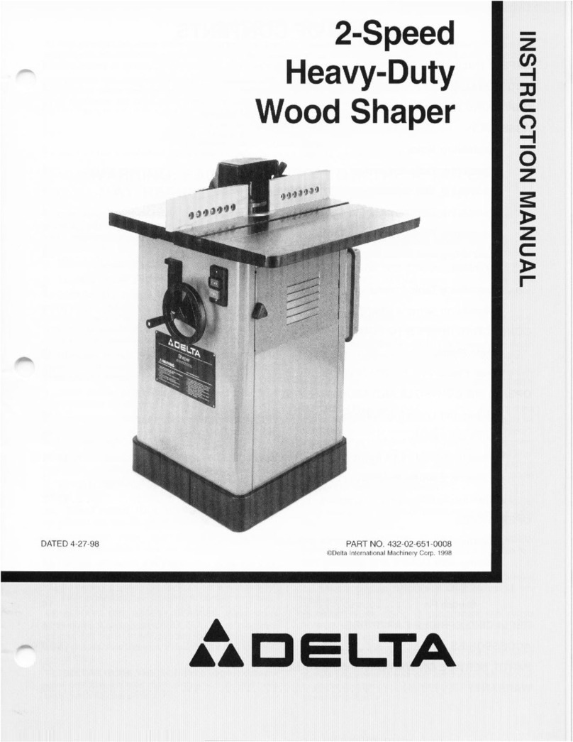 Delta 2-speed heavy-duty wood shaper User manual