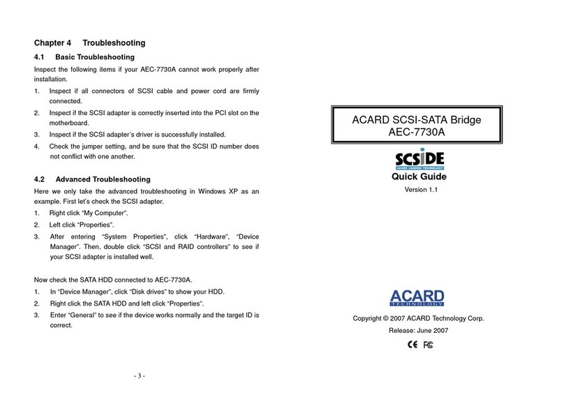 Acard AEC-7730A quick guide