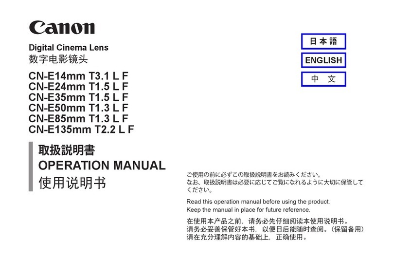 Canon CN-E14mm T3.1 L F Operation manual