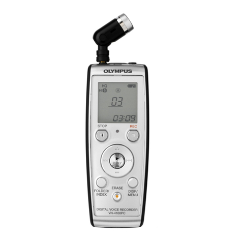 Olympus VN 4100 - 256 MB Digital Voice Recorder User manual