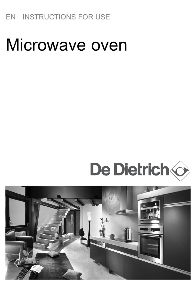DeDietrich Microwave oven User manual