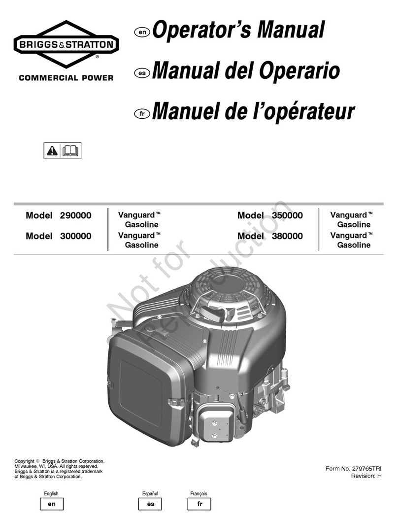 Briggs & Stratton Vanguard 290000 User manual Briggs & Stratton Vanguard 290000 User manual