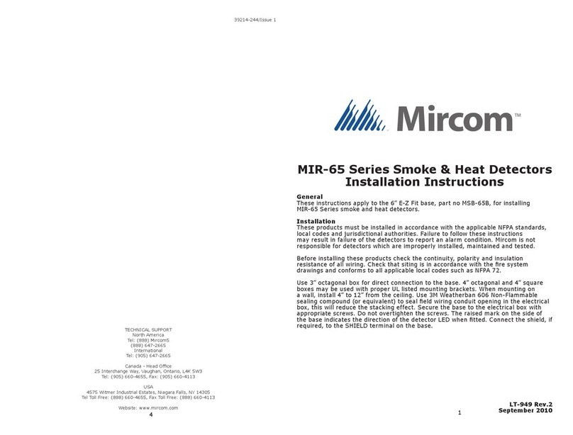 Mircom MHD-65-135 installation instructions