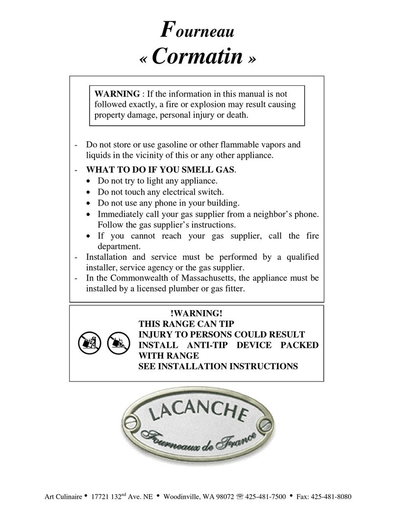 Lacanche Cormatin Installer manual