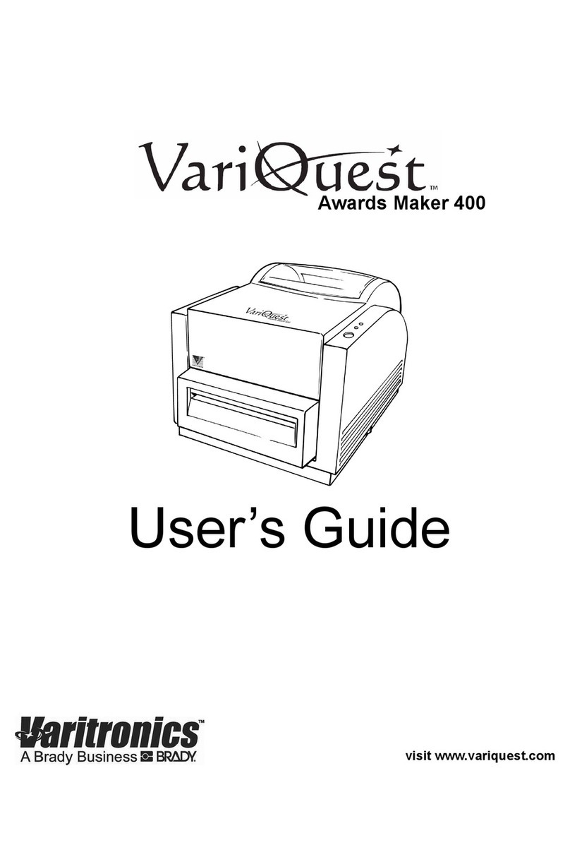 Variquest Awards Maker 400 User manual Variquest Awards Maker 400 User manual