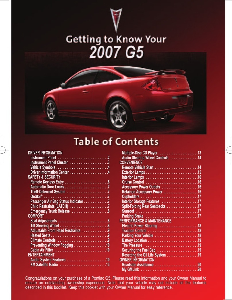 Pontiac 2007 G5 Coupe Assembly instructions