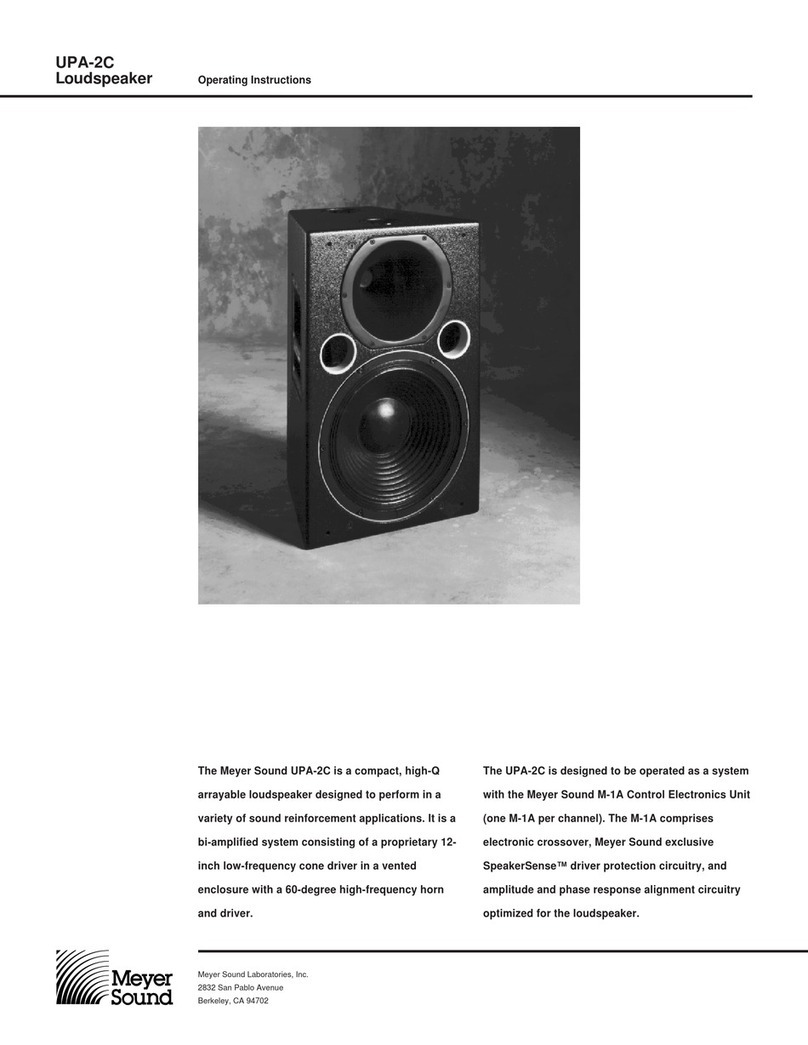 Meyer Sound UPA-2C User manual