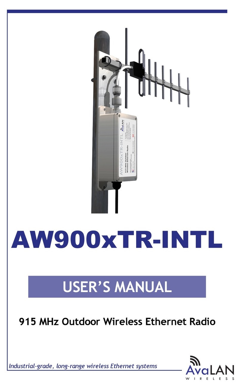 AvaLAN AW900xTR-INTL User manual AvaLAN AW900xTR-INTL User manual