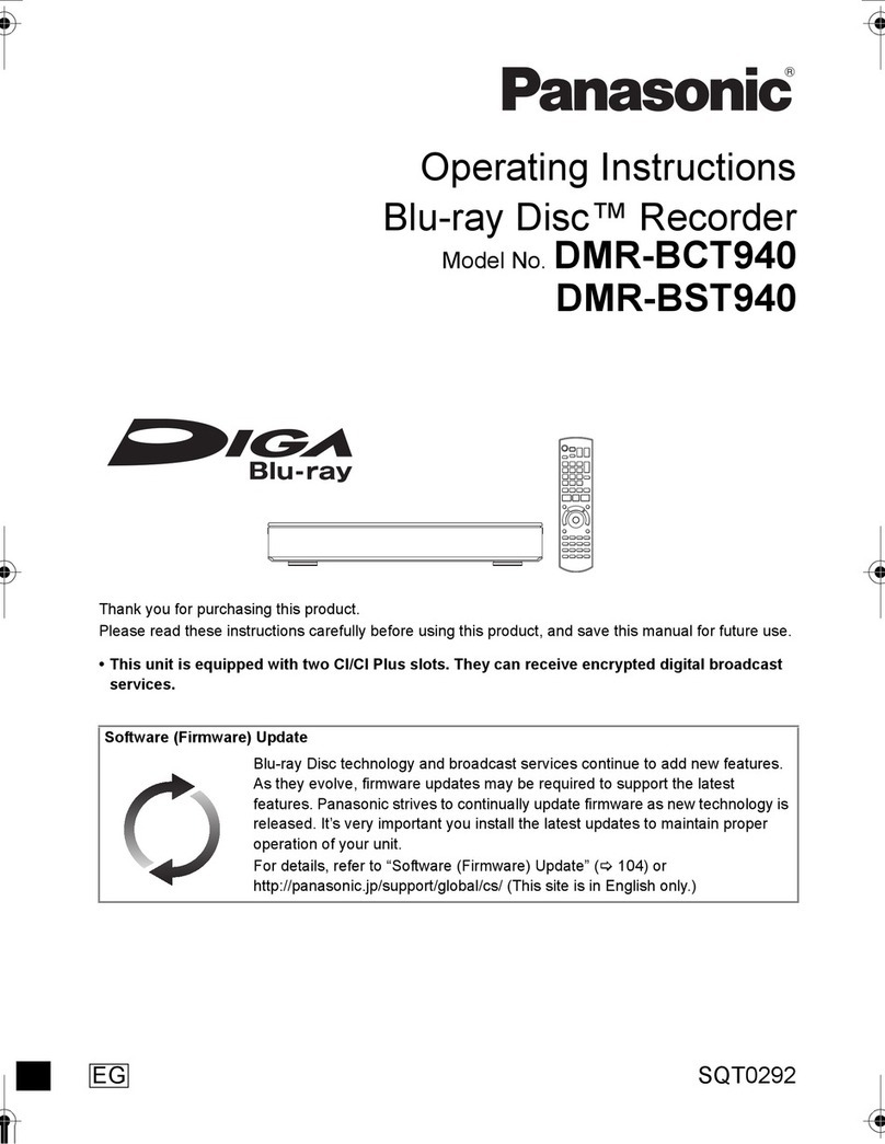 Panasonic DMR-BCT940 User manual