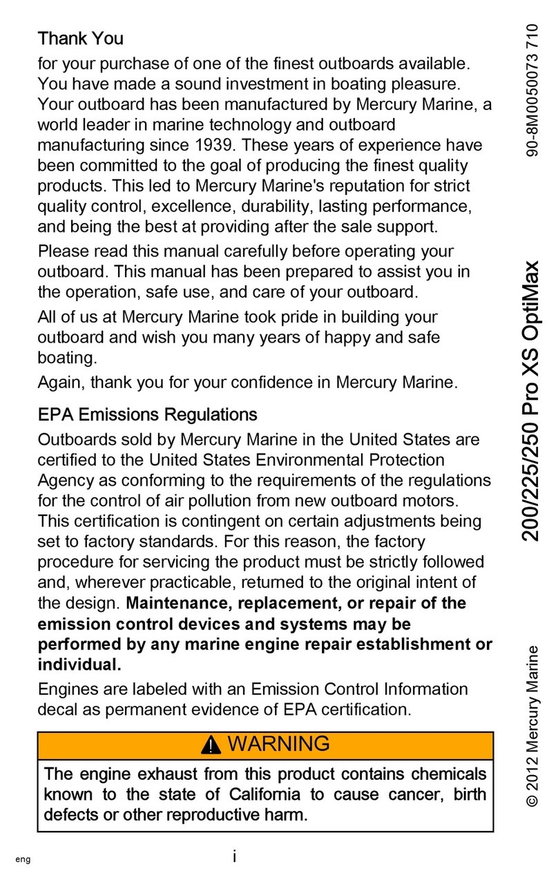Mercury 225 OptiMax User manual
